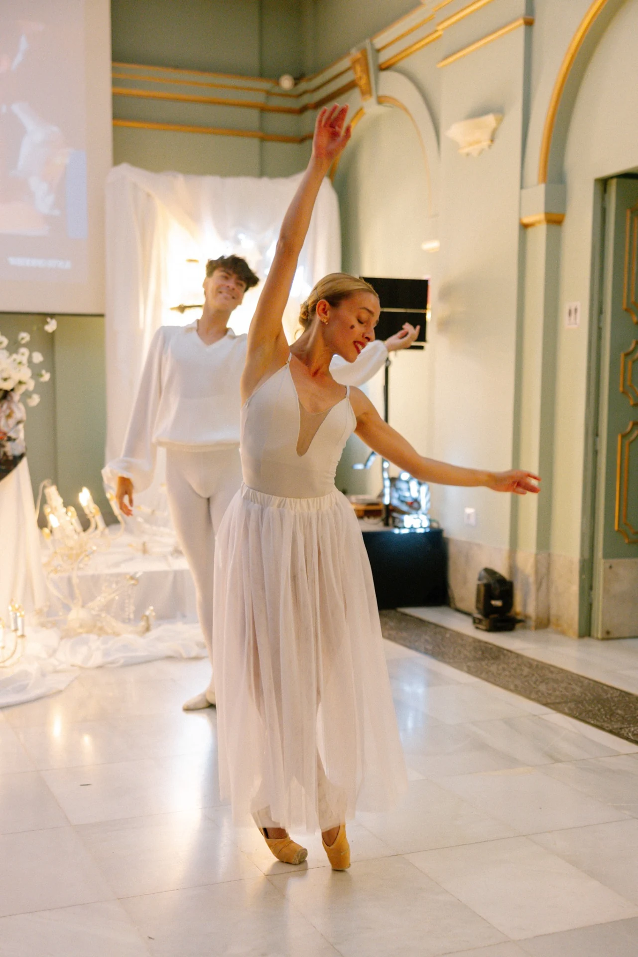 La recepción con ballet